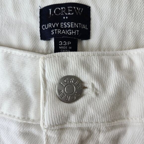 J. Crew Factory Curvy Essential Straight White Jean 33P NWT - Picture 4 of 10